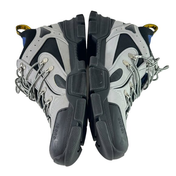 GUCCI Gray Leather Mesh Flashtrek Men Sneakers Made in Italy 11UK / 11.5US - Picture 11 of 13